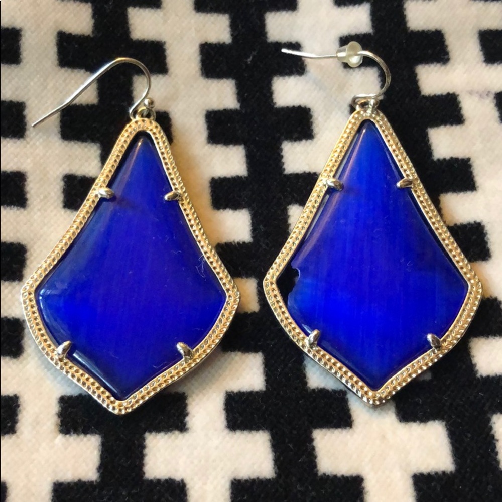 Royal Blue & Gold Kendra Scott Alexandra Earrings!
